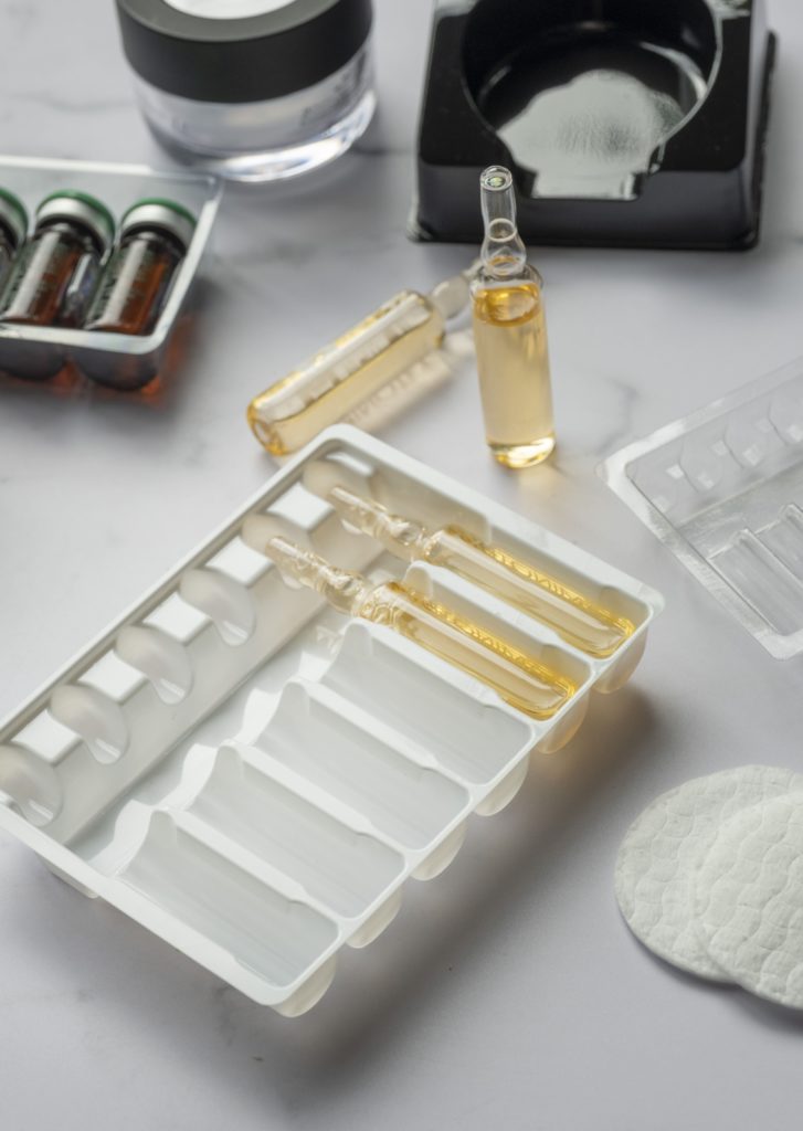 Soportes para ampollas de 1 y 2 puntas plástico