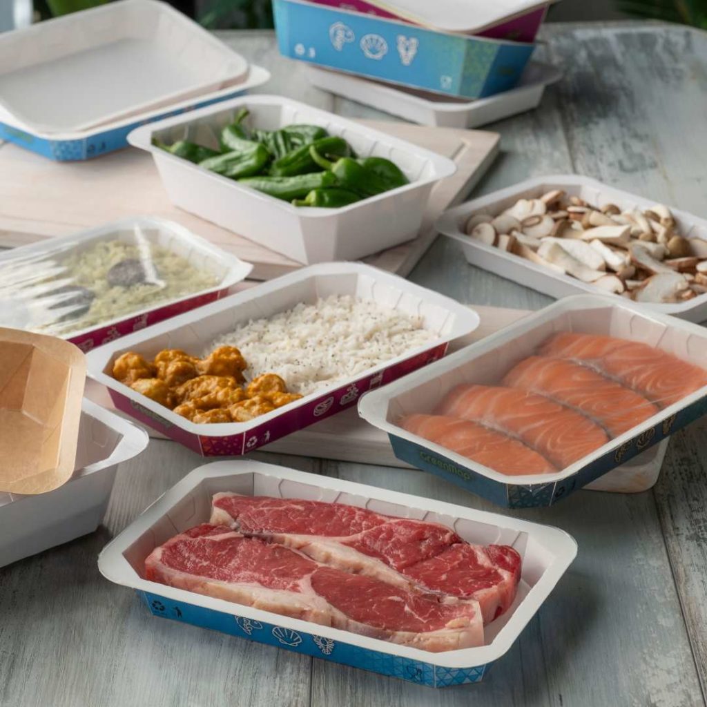 Gama de bandejas de cartón para alimentos nueva tecnología