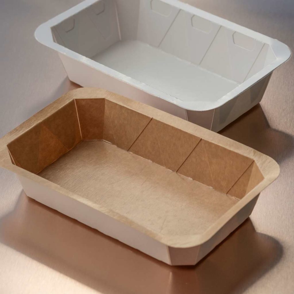Bandeja envasado alimentario carton medida estándar