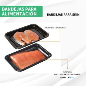 bandejas para alimentación skin