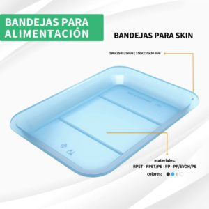 bandejas para alimentación skin